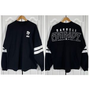 Barbell Brigade Spirit Jersey Men’s L Black White Gym Powerlifting Bodybuilding